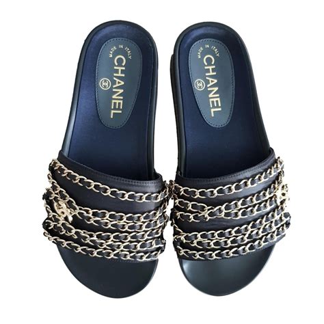 chanel satin mules|chanel sandals website.